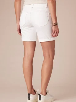 "Ab"solution® White Denim Booty Lift Roll Cuff Petite Short