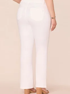 "Ab"solution® White Denim Itty Bitty Bootcut Plus Jeans