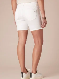 "Ab"solution® 5" White Denim Shorts