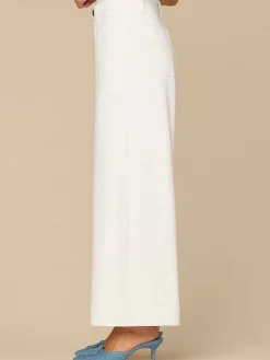 “Ab”solution® White High Rise Petite Wide Leg Jeans with Utility Pockets