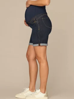 CradleComfort Baby Bump Double Roll Cuff Maternity Shorts