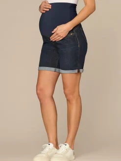 CradleComfort Baby Bump Double Roll Cuff Maternity Shorts