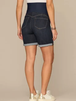 CradleComfort Baby Bump Double Roll Cuff Maternity Shorts