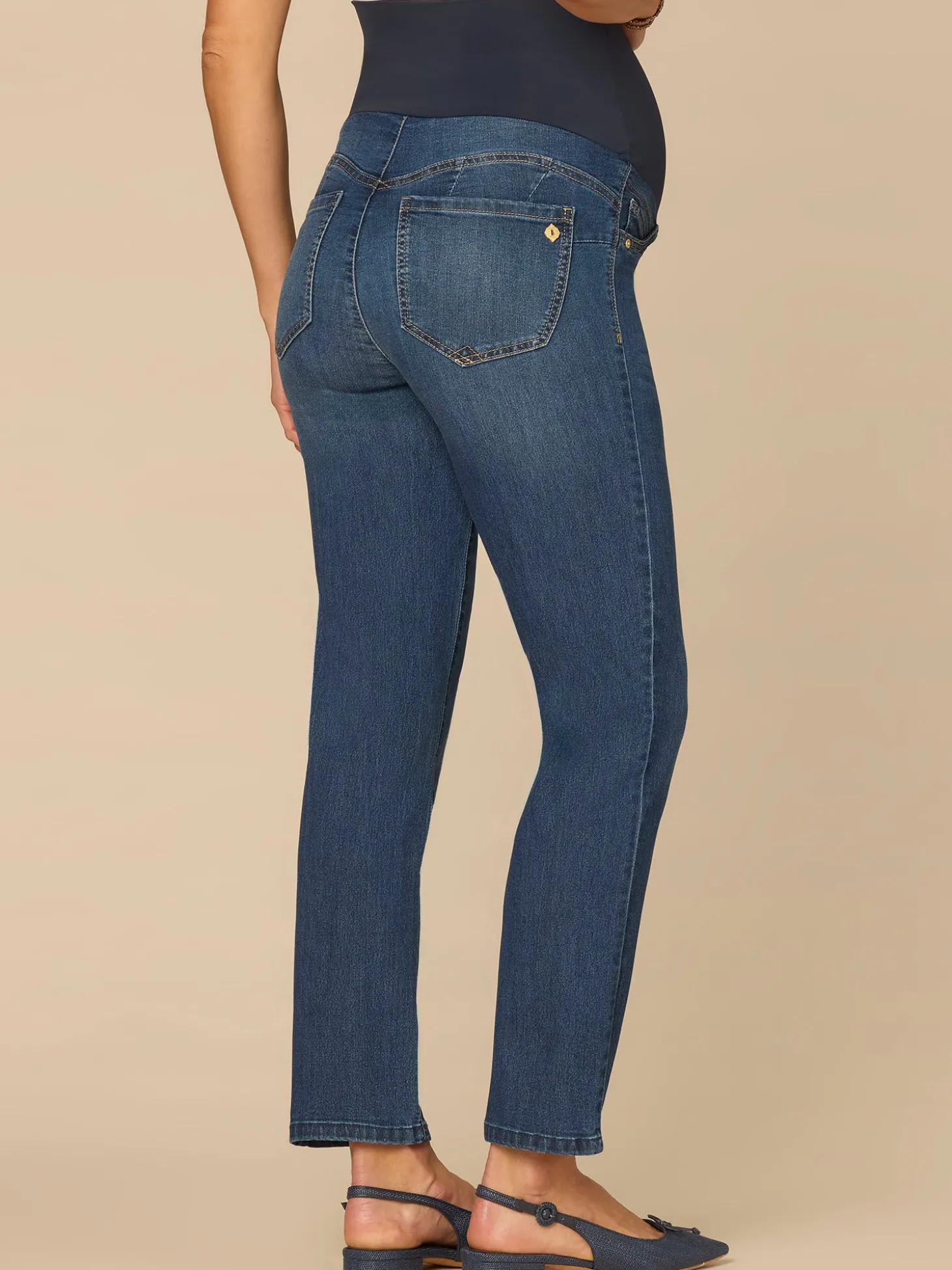 CradleComfort Baby Bump Maternity Straight Leg Jeans