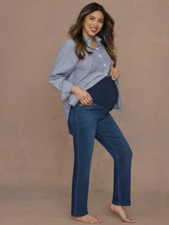 CradleComfort Baby Bump Maternity Straight Leg Jeans
