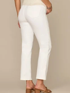 CradleComfort Baby Bump Optic White Maternity Straight Leg Jeans