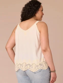 Elbow Sleeve Scoop Neck Side Tie Mixed Media Plus Size Knit Top