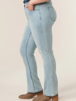 High Rise "Ab"solution® Distressed Itty Bitty Boot Plus Jean