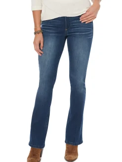 34" Inseam Long "Ab"solution High Rise Blue Itty Bitty Boot Glider Jeans