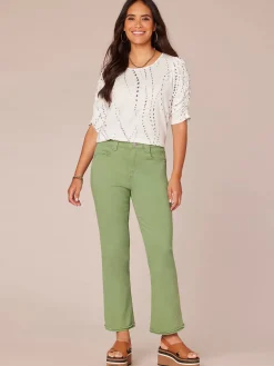 Ruched Elbow Sleeve Scoop Neck Dot Print Knit Top