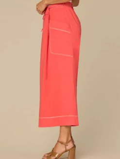 Skyrise Cropped Wide Leg Glider Pants with Wraparound Patch Pockets