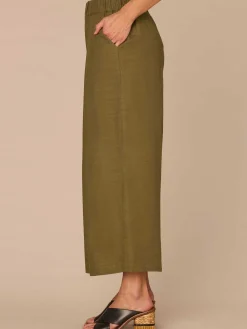 Skyrise Triple Pleat Cropped Petite Wide Leg Glider Pants