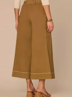 Skyrise Wraparound Patch Pocket Cropped Wide Leg Glider Petite Pants
