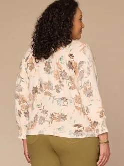 Three Quarter Sleeve Round Neck Reversible Plus Size Sweater Cardigan